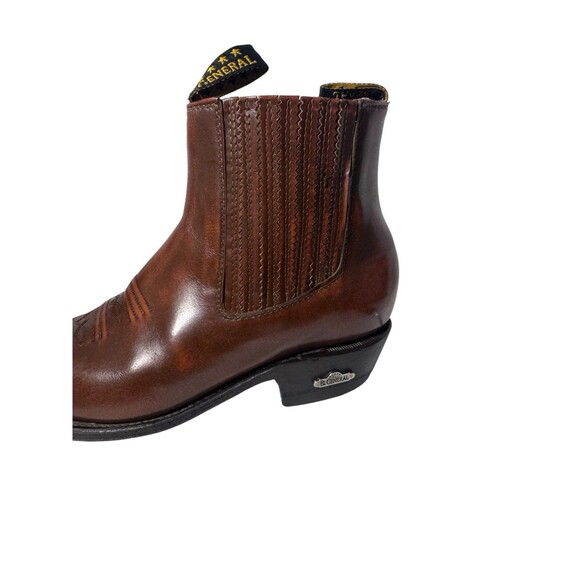 El General Botines Brown Western Cowboy Ankle Boots Men's US 9  Mexico 27 - Picture 7 of 16